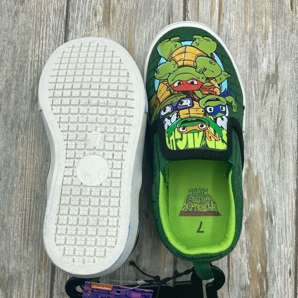 Baby Toddler Boys Slip-On Teenage Mutant Ninja Turtle Shoes Sneakers Size 7 - Picture 7 of 8
